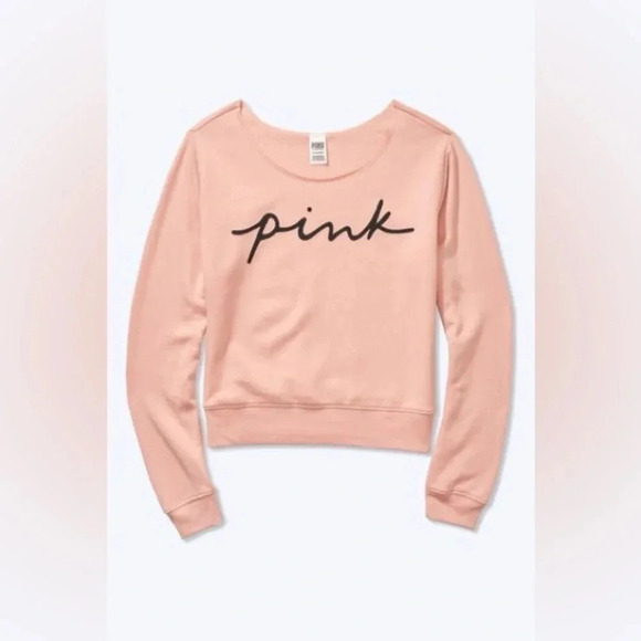 PINK Victoria's Secret Sweaters - Victoria Secret Pink NWOT Peach Off The Shoulder Sweater. Size small